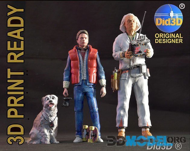 3D Model Back To The Future Marty And Doc Characters