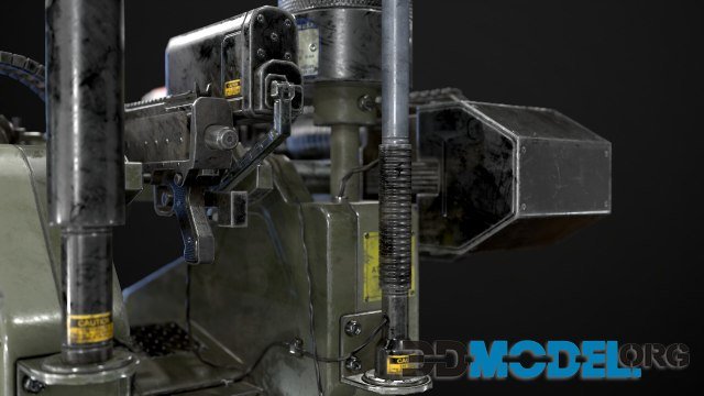 3D Model Modular Advanced Armed Robotic System PBR