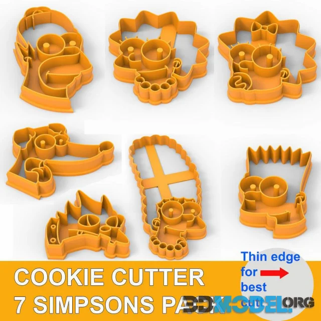 D Model Cookie Cutter Simpson D Printing