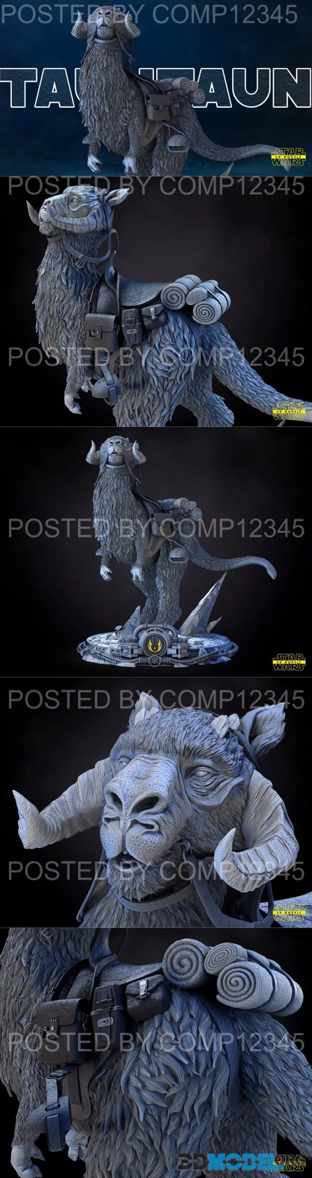 3D Model Star Wars Tauntaun Sculpture Printable