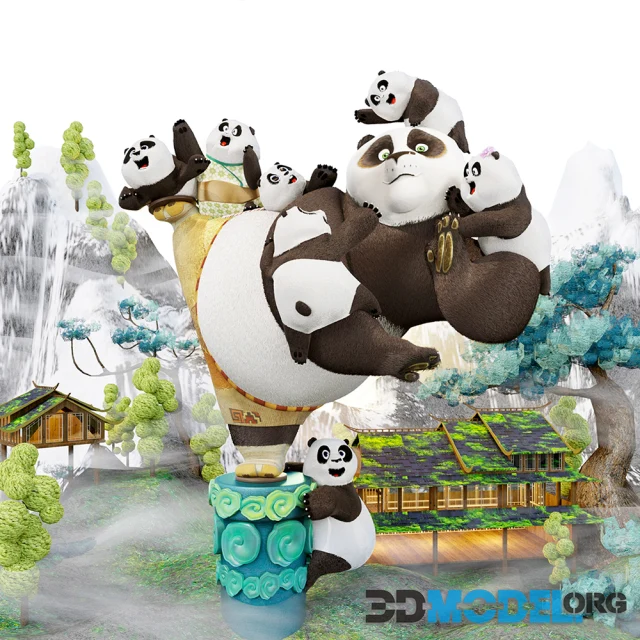 3D Model KungFu Panda