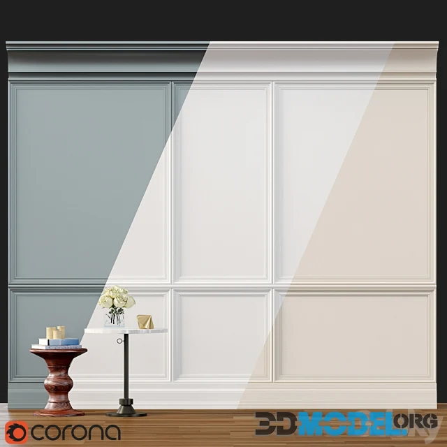 D Model Wall Molding Boiserie Classic Panels