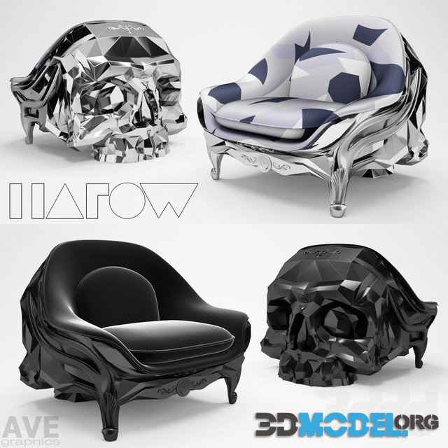 AVE Harow skull armchair, design Harold Sangouard