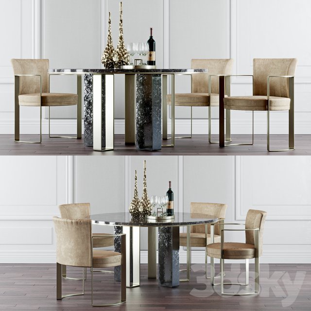 Fendi Casa Dinning Set (Table+Chair)