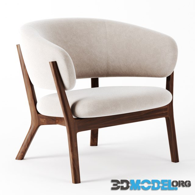 Roundish ARM lounge Chair by Maruni