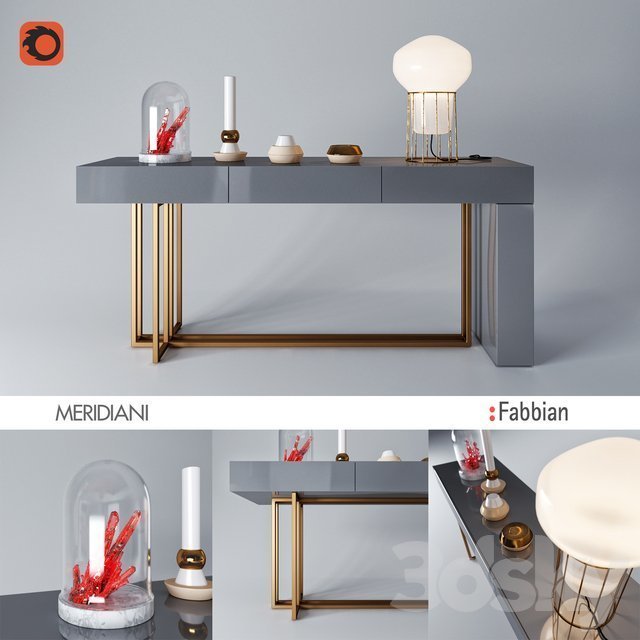 Shine quincy console by Meridiani