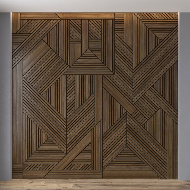 Wall Panel 06 of wood planks
