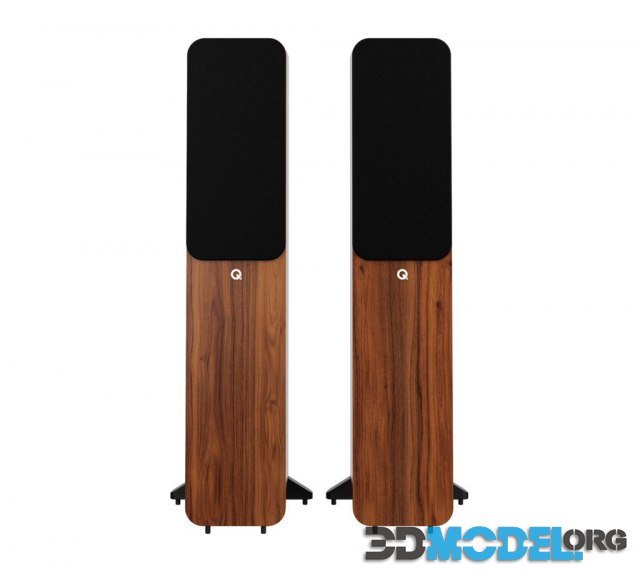 3050i Walnut Floor Standing Speakers by Q Acoustics