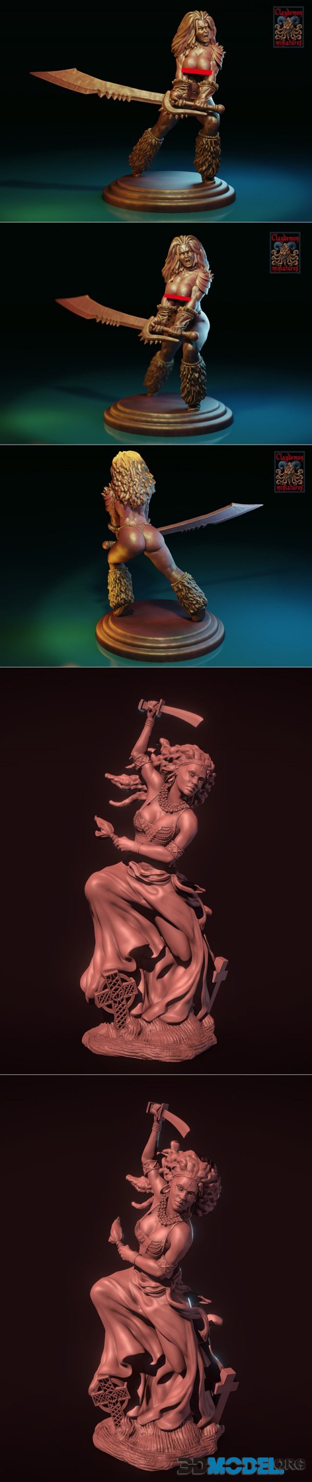 3D Model – Nuara the furious and Oya – Printable