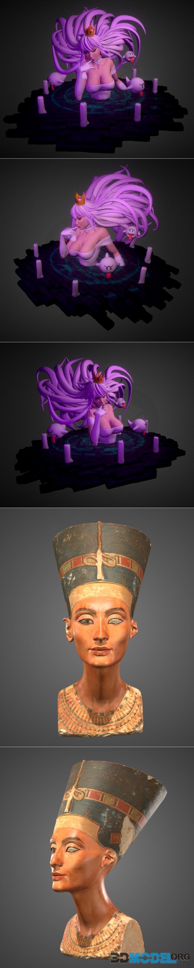 3D Model Bowsette Pincess Peach And Boosette Printable
