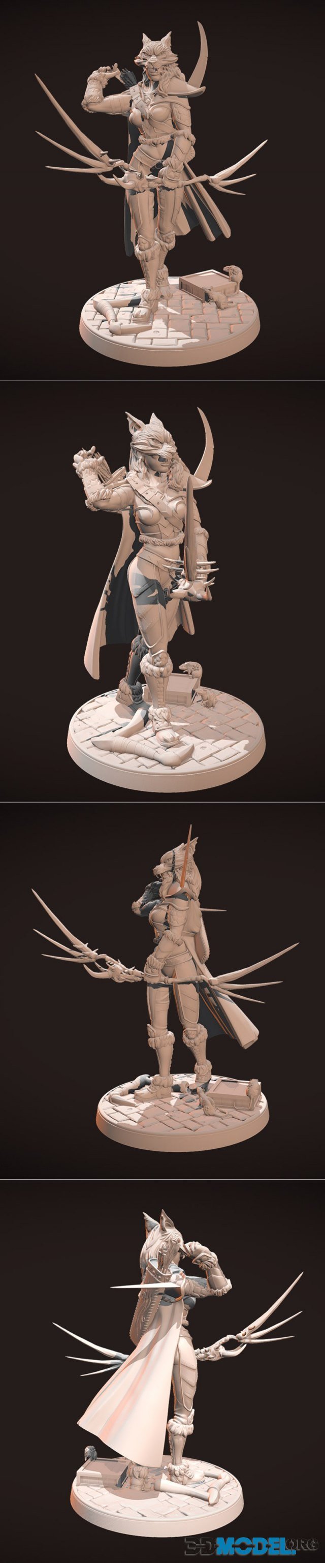 3D Model Orc Huntress Printable