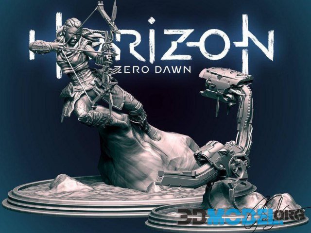 Aloy Horizon Zero Dawn With Watcher