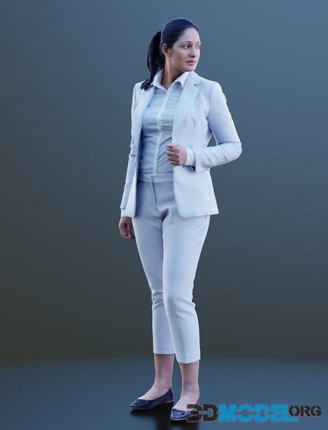 Amaya woman in a white suit