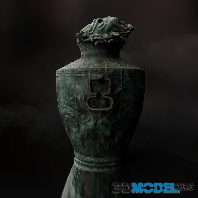 Ancient Tiger Vase PBR
