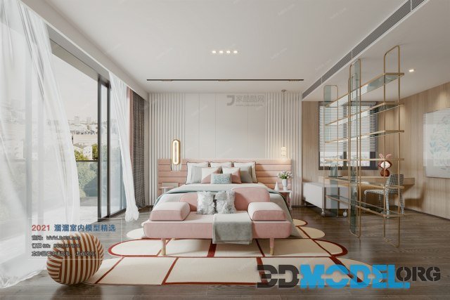 Bedroom A010 Modern style Vray