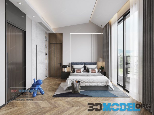 Bedroom Interior A003 Modern style (Corona)