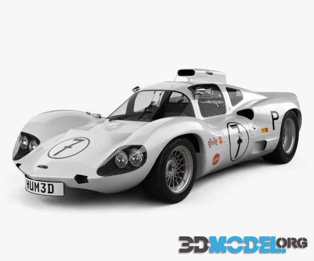 Race Car Chaparral 2D with HQ interior 1966