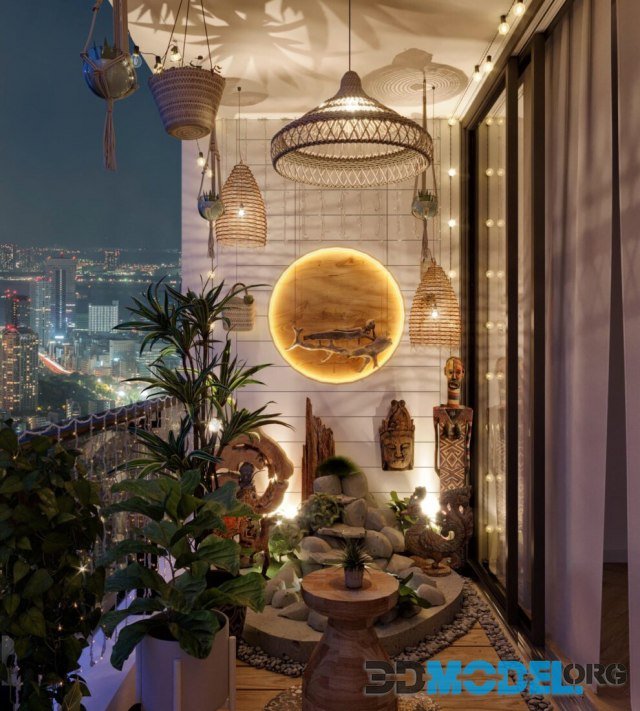 Exterior Balcony 5 Scene By Nguyen Dang Hung
