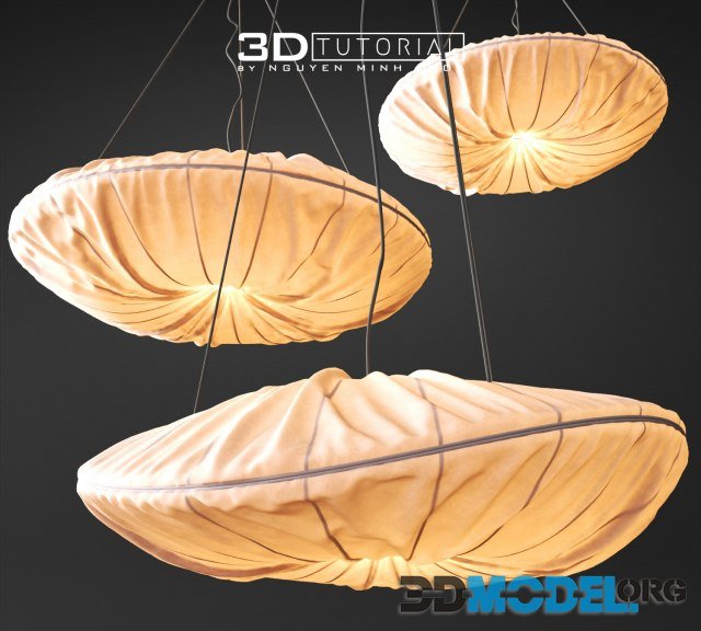 Fabric Pendant Lamp by Nguyen Minh Khoa