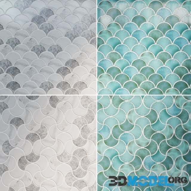 Fish scale tiles (two patterns)