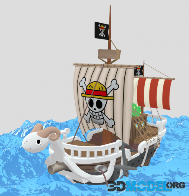 3D file One Piece Going Merry ship 🚢・3D print object to download・Cults