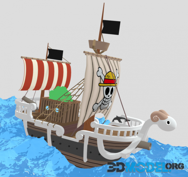 3D file One Piece Going Merry ship 🚢・3D print object to download