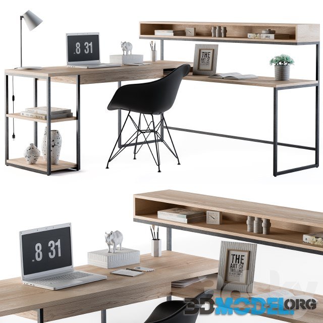 Home Office Loft Style 04 furniture set