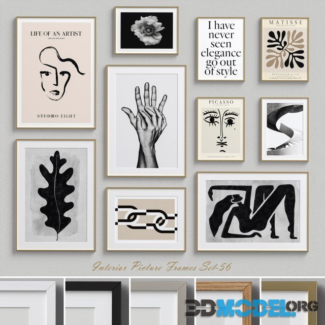 Interior Picture Frames Set 56 (modern style)