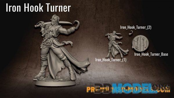 Iron Hook Turner 2 Printable Sculpture