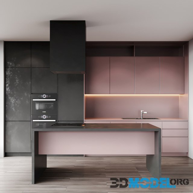 Kitchen 9 (black and pink)