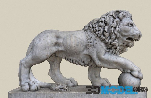Lion with ball Sculpture