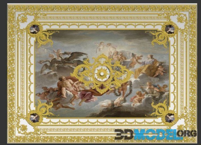 Neoclassical Plaster Ceiling Model 193 By Tuan Anh