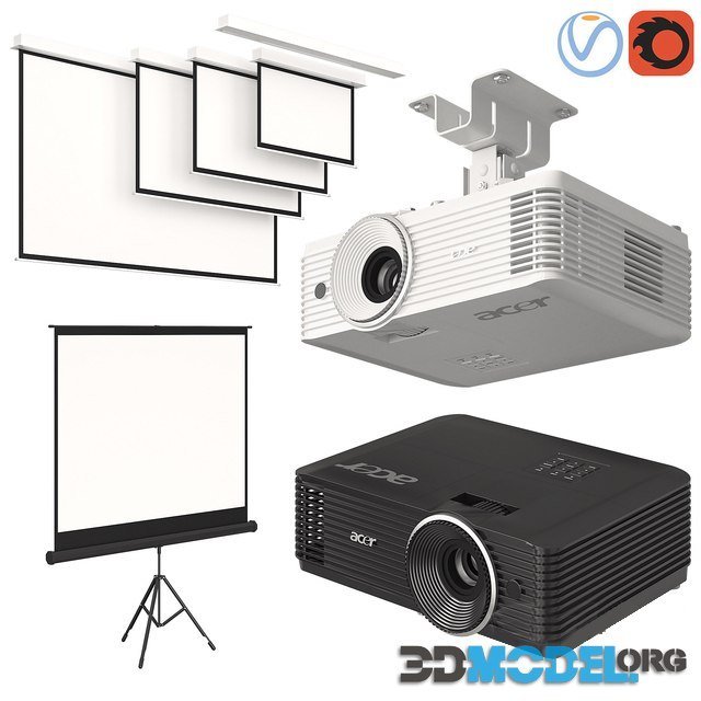 Projector Acer (2 colors) with Screens Set