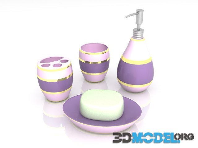 Purple bathroom accessories