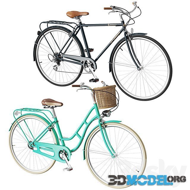 Retro Bicycles with basket