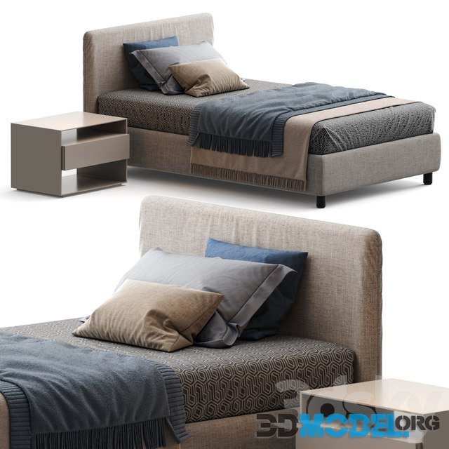 Single bed Notturno by Flou