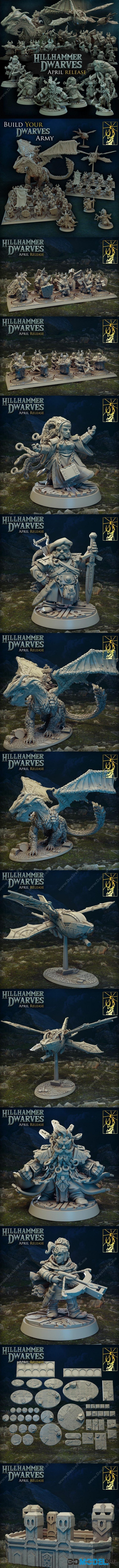 Titan Forge – 2022.04 – Hillhammer Dwarves (Full printable)