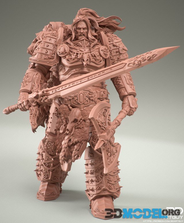 Viking Command Pose – Printable Sculpture