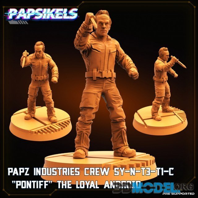 Papz Industries Crew Synthetic Pontiff the Loyal Android – Printable