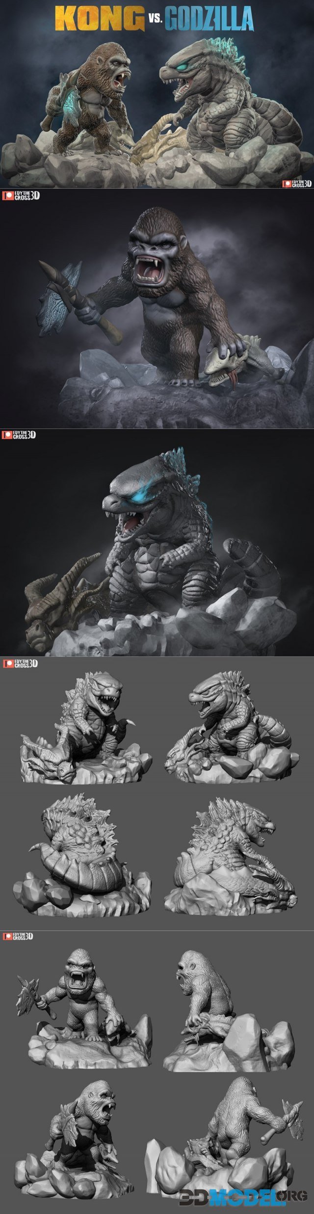 Kong and Godzilla – Printable