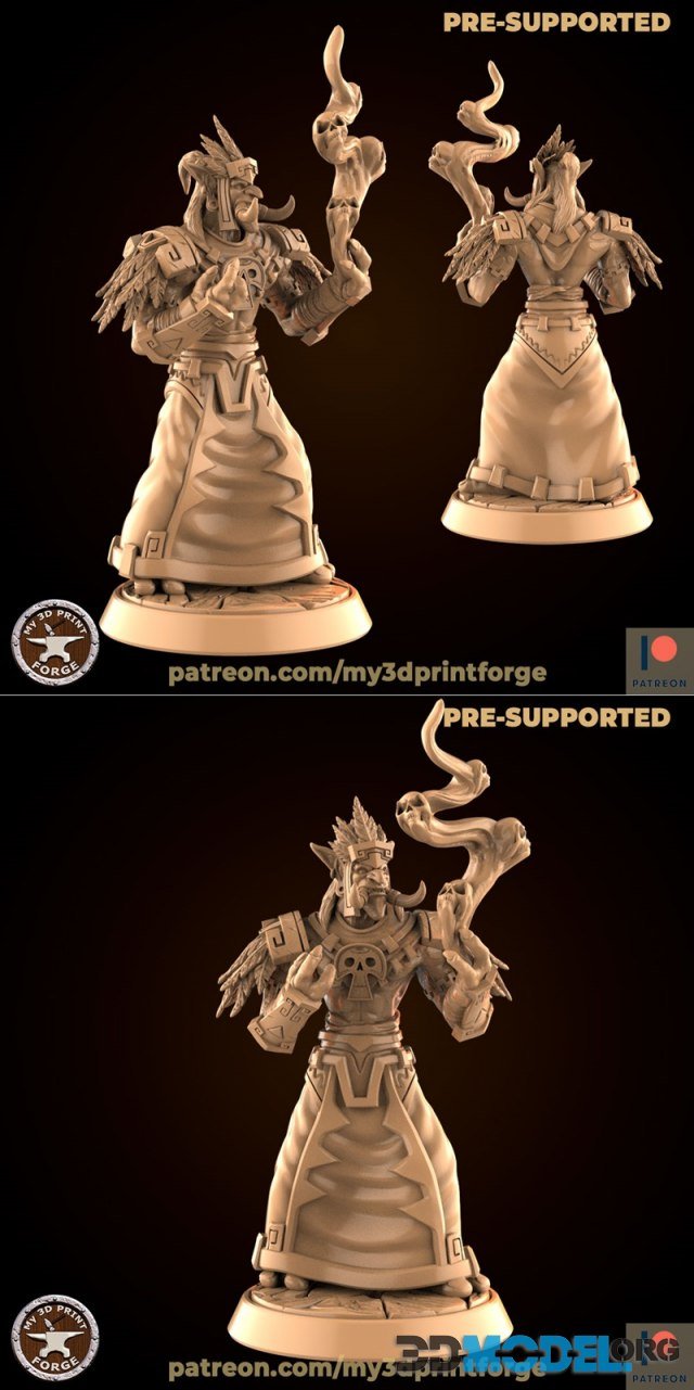 Tribe Troll Priest with Shadow Spell – Printable