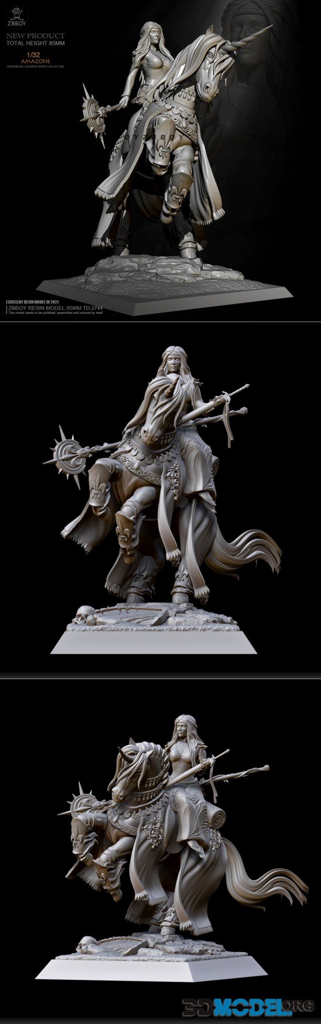 Damsel on Unicorn – Printable