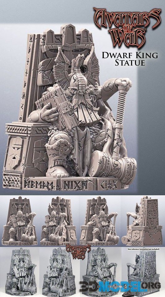 Dwarf King Statue – Printable