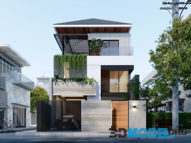 3D Exterior House Scene By Vu Anh Viet