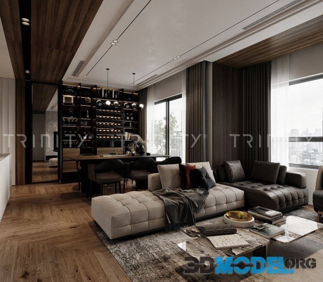 3D Interior Apartment 88 By Vu Duc Thien