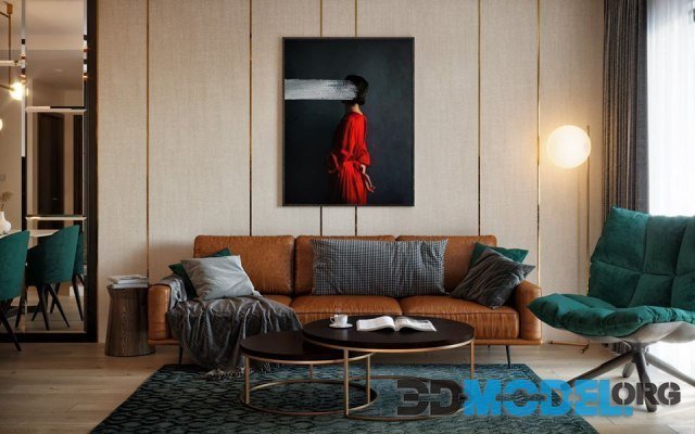 3D Interior Apartment Scene By Do Huy Binh
