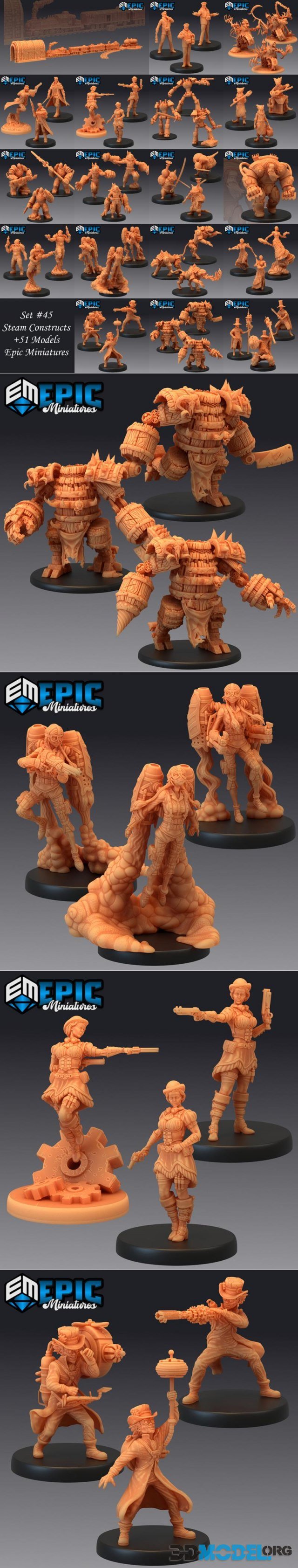 Epic Minis - Steam Constructs – Printable