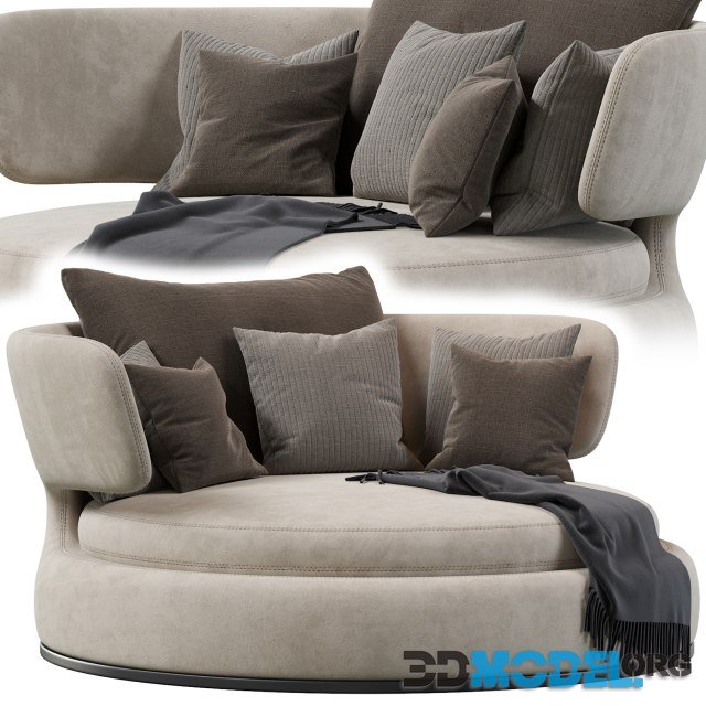Amoenus Soft Swivel Sofa by Maxalto