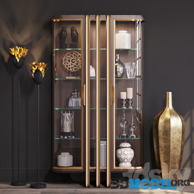 ANNIBALE COLOMBO Vitrina E1592 with decor