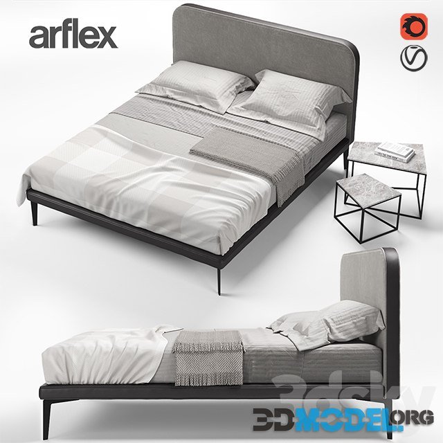 SUITE bed by ARFLEX